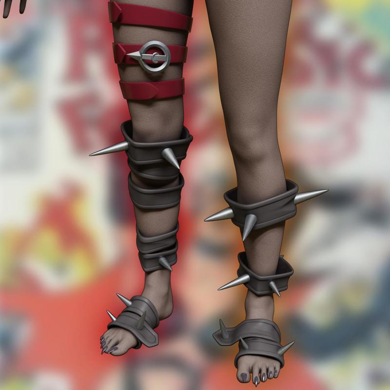 Invisible Woman Malice Marvel Rivals cosplay kit leg Spikes