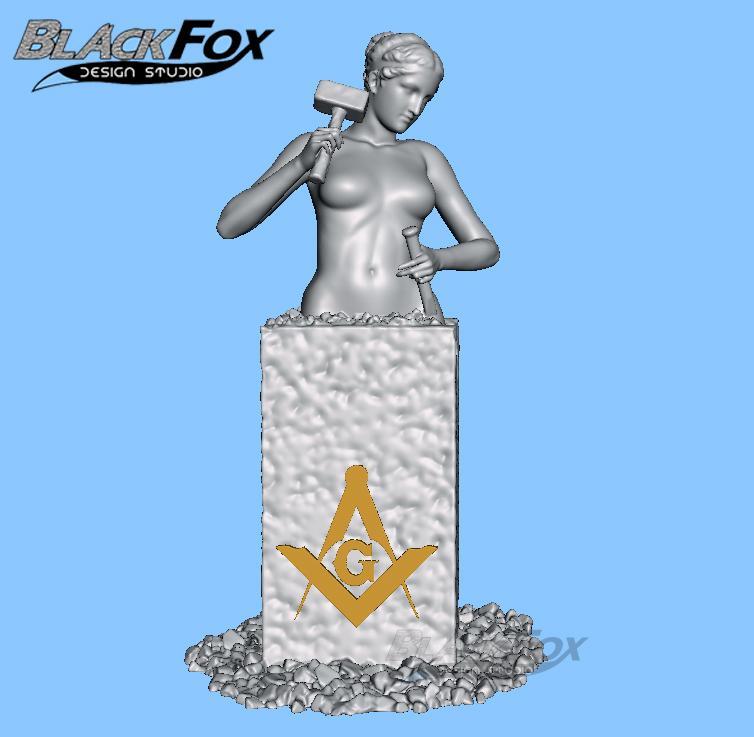 the self made woman with masonic symbol