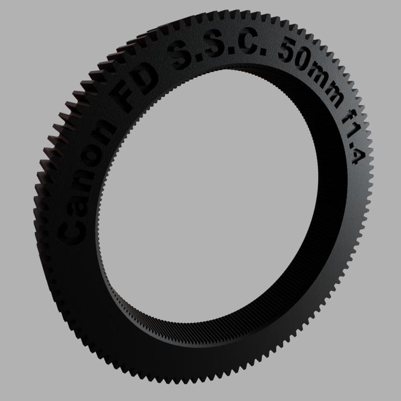 Follow Focus Gear Ring for Canon FD S.S.C. 50mm f/1.4 Prime Lens