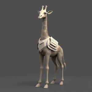 Soldier Giraffe – 3D Model of a Tall and Mighty Warrior