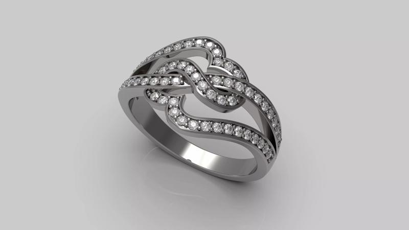 Heart diamond ring