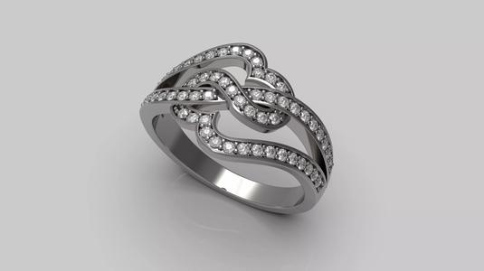 Heart diamond ring