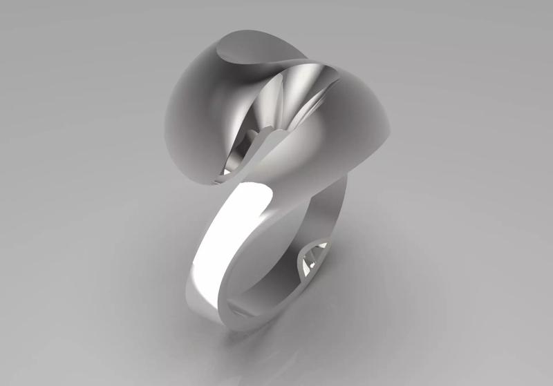 Modern wave design ring gr0003