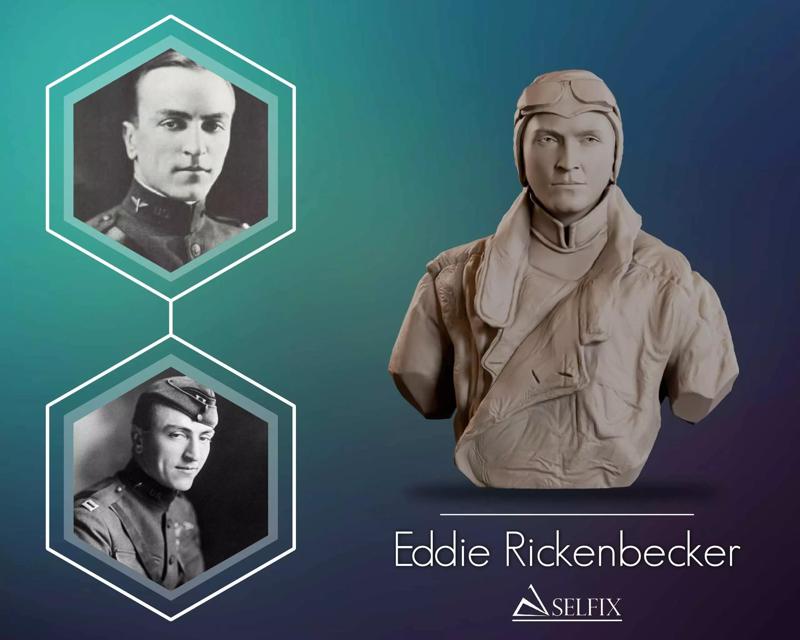 Eddie Rickenbacker Bust Sculpture