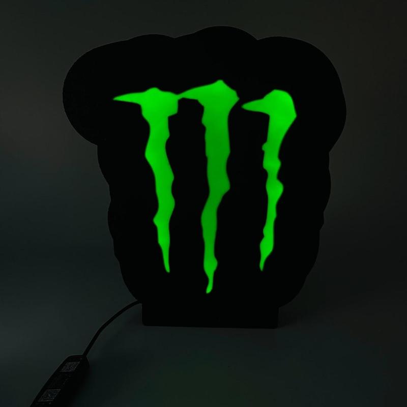 moster energie logo led