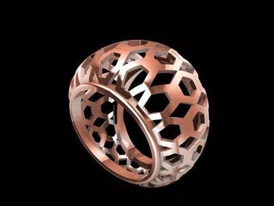 5 Modern jali tile ring  stl verified