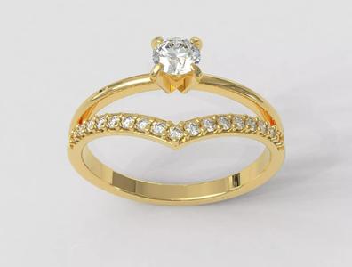 4mm Diamond Engagement Ring