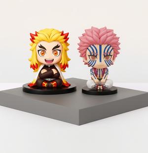 🔥🌙 Rengoku & Akaza Chibi - Kawaii Battle Pack from Kimetsu no Yaiba