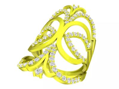 6914 Art Fashion Diamond Women Ring