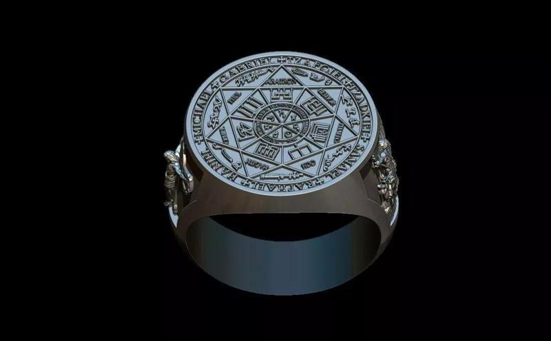 Angelic pentagram ring
