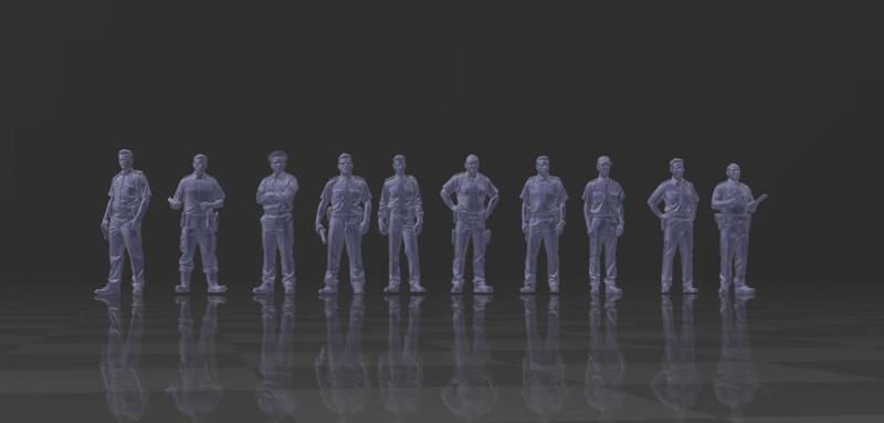 🛡️ 9 PACK + 1 BONUS FIGURE - SECURITY GUARDS AND GUARDSMEN | 9 SECURITY GUARDS + 1 BONUS STL PACK