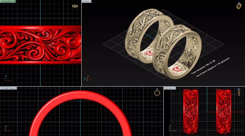 alianca ring arabesco louis xvi gold luxo