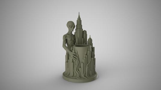 Alien and City Penholder