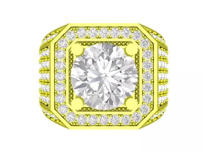 Korean Style Diamond Men Ring 7395A