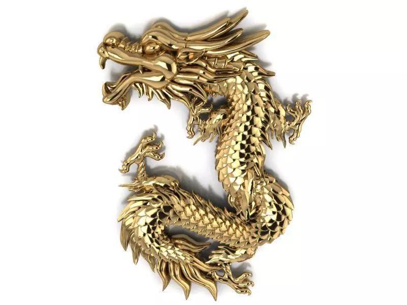 Asia relief dragon pendant  8