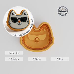 Cool Fashion Shape Cutter & Stamp, Perfect for Cookies & Fondant, 3 Sizes, 6-Piece Set