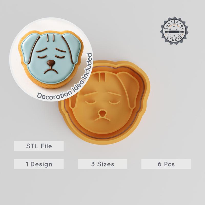 Calm Animal Cookie Cutter & Stamp, Perfect for Cookies & Fondant, 3 Sizes S/M/L