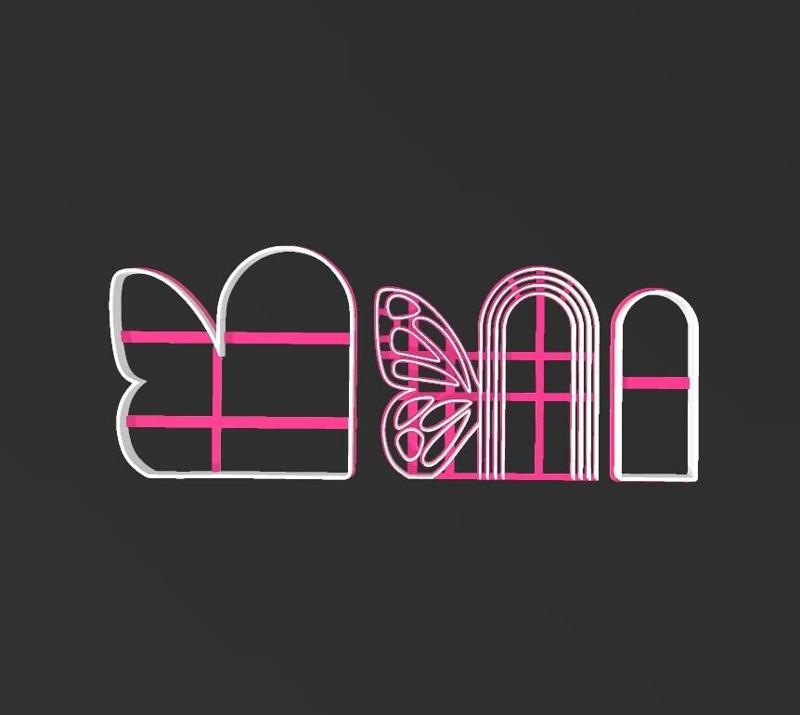 Set Arco Mariposa, cookie cutters