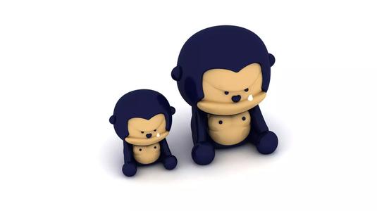 sad monkey toy 3D printable model