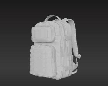 Modern Military-Grade Backpack 3D Prop - Gen4 Tactical Bag for Digital Dioramas, VR/AR, and Character Outfits