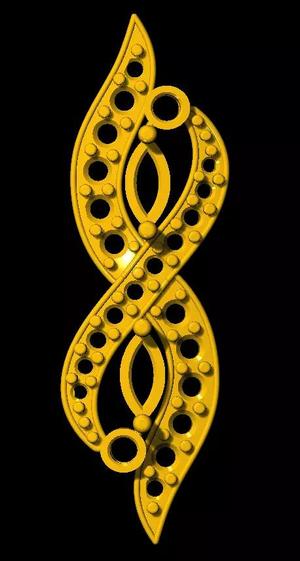 Sidepiece golden infinity symbol