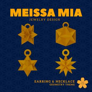 Celestial Spark – 3D Print File for Kepler–Poinsot Earrings & Necklace - Kepler–Poinsot Earring - Geometric Earring - Scared Geometry Necklace Fashion Statement - Platonic Solid Star Polyhedra