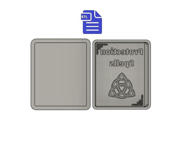 2pc Protection Spellbook Bath Bomb Mold