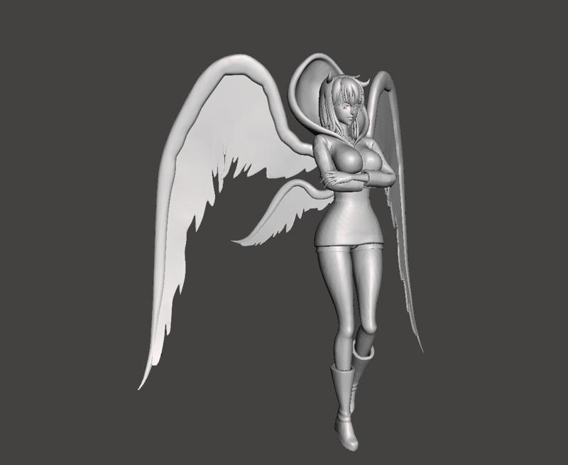 Sariel Girl Seven Deadly Sins 3D Model