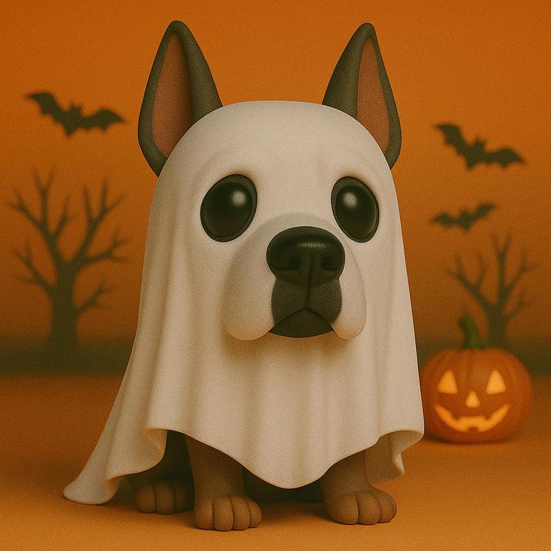 Great Dane Halloween Ghost POP -STL
