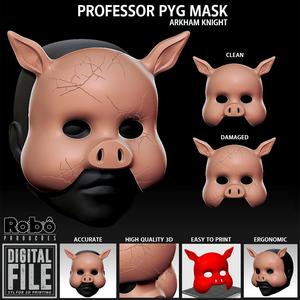 Professor Pyg Mask - Batman Arkham Knight - Hallowen - STL 3D Print Model File