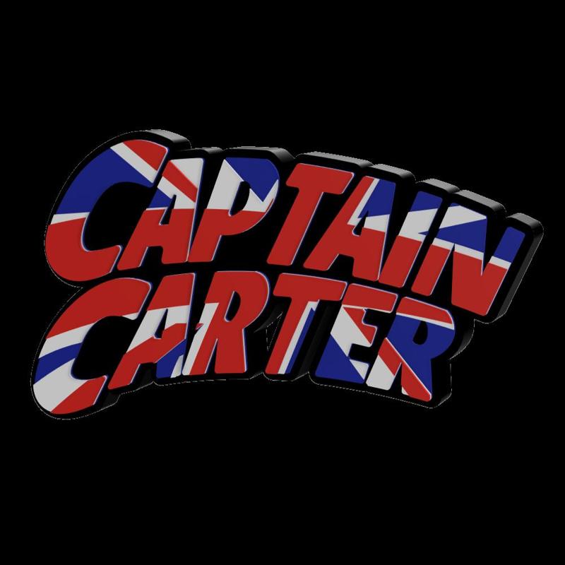 3D MULTICOLOR LOGO/SIGN - Captain Carter (Comic Book Style)