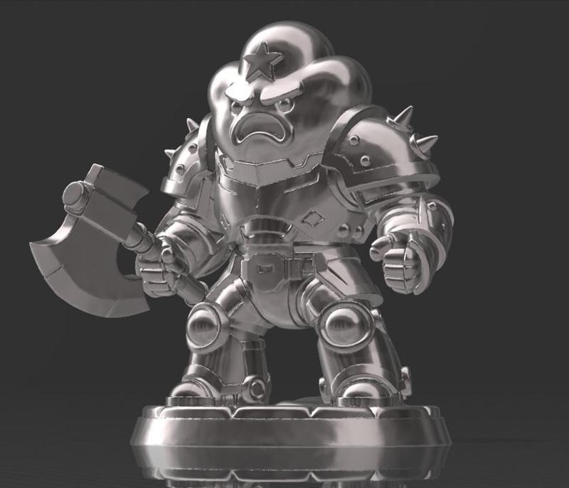 ⚔️ Princesa Grumosa con armadura pesada y hacha / Lumpy Space Princess in Heavy Armor with Axe - Miniature Tabletop for painting