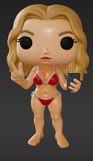 "GTA V Cover Girl – Stylized Funko Pop-Inspired 3D Model"