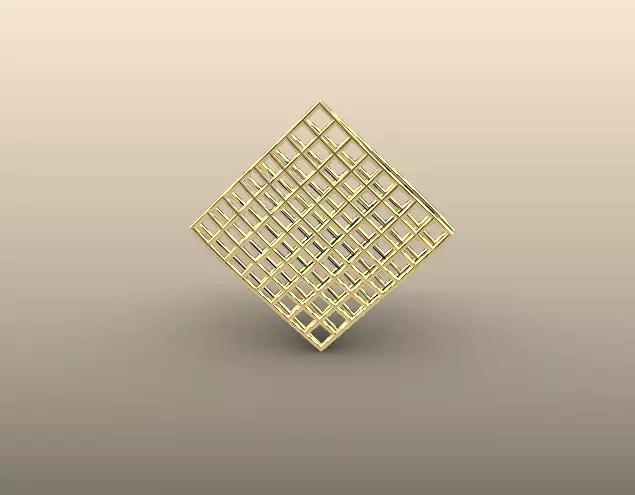 Wire Mesh Square Pendant