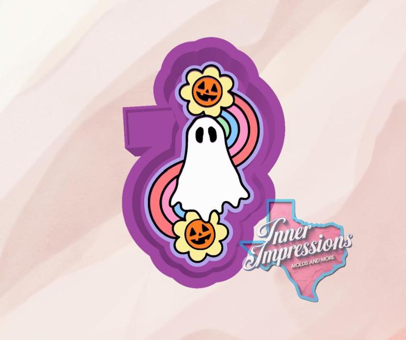 Trippy Rainbow Ghost Freshie Mold