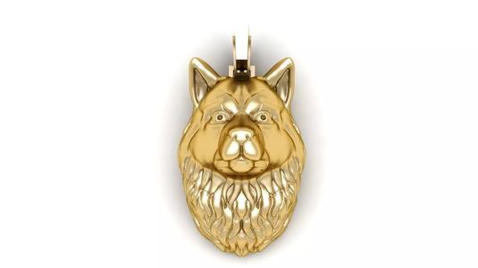 Wolf Pendant 3d Printable Model