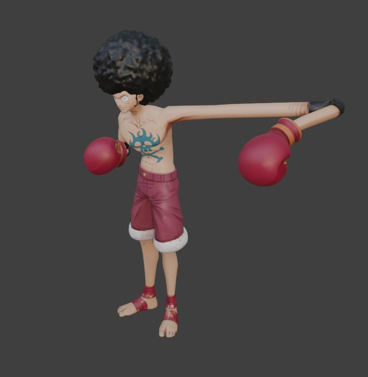 luffy afro boxe