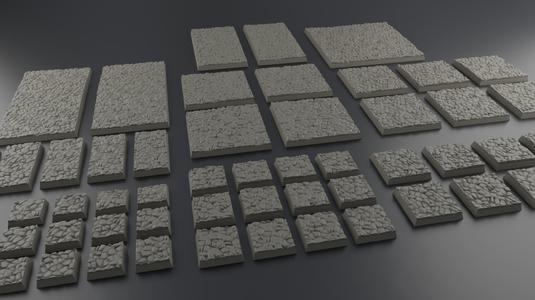 Rough Cobblestone Square Bases