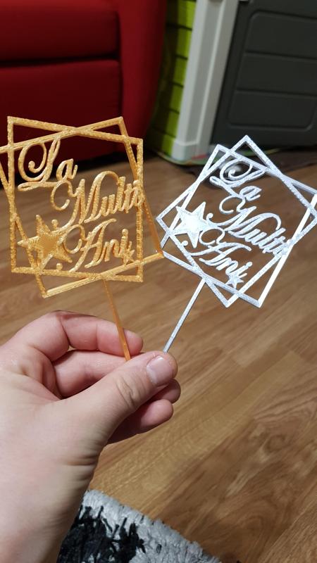 La Multi Ani - Happy Birthday Romanian - Decoratiune Tort / Cake Topper