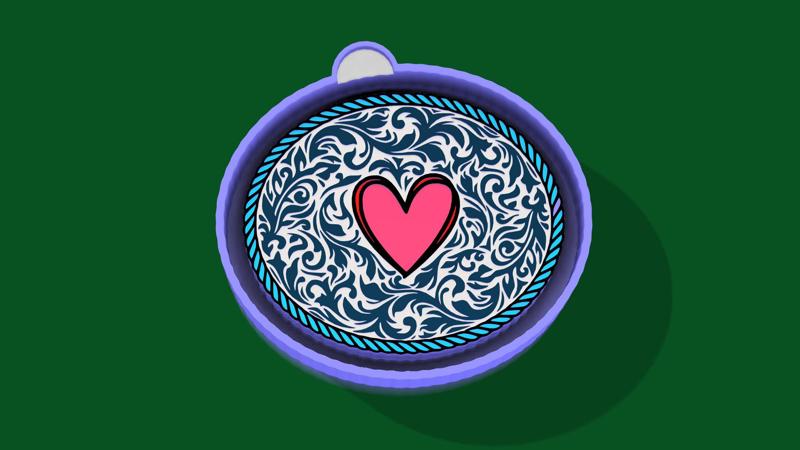 ❤️💙 Western Heart – Freshie, Keychain & Resin Mold