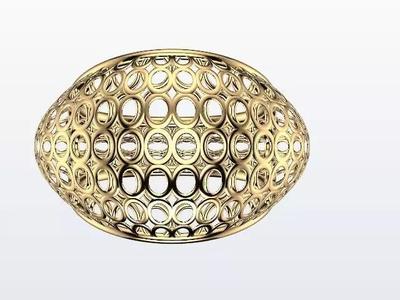round pattern jali ring stl verified