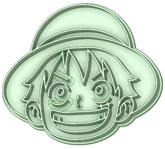 Luffy one piece cara cookie cutter