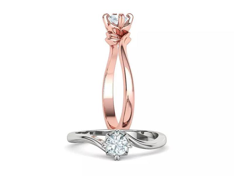 Bypass Solitaire Promise ring 30 pointer Engagement Ring 3Dmodel