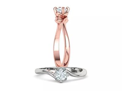 Bypass Solitaire Promise ring 30 pointer Engagement Ring 3Dmodel