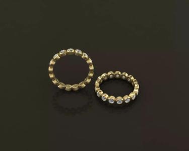Bezel Infinity Band Ring 2mm50 Size 7