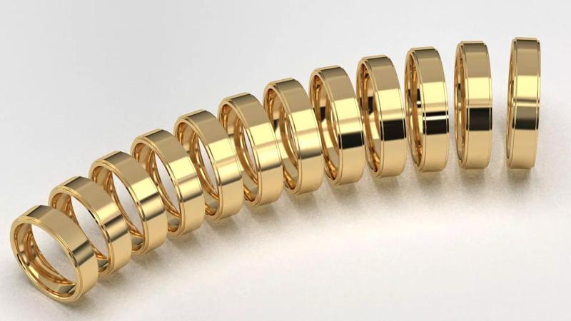 Band Ring for Men print model 3D R0141-W 5mm