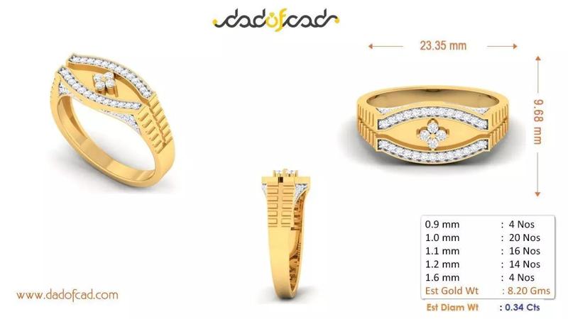 Buy Enchanting Precious Gold Ring Online