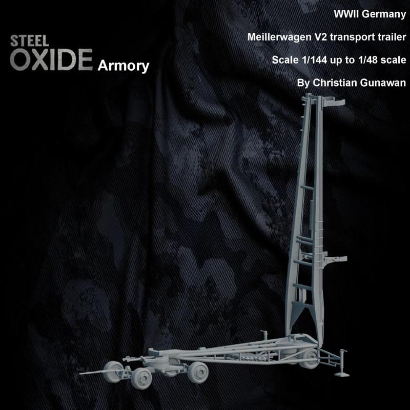 WWII Germany Meillerwagen V2 transport trailer