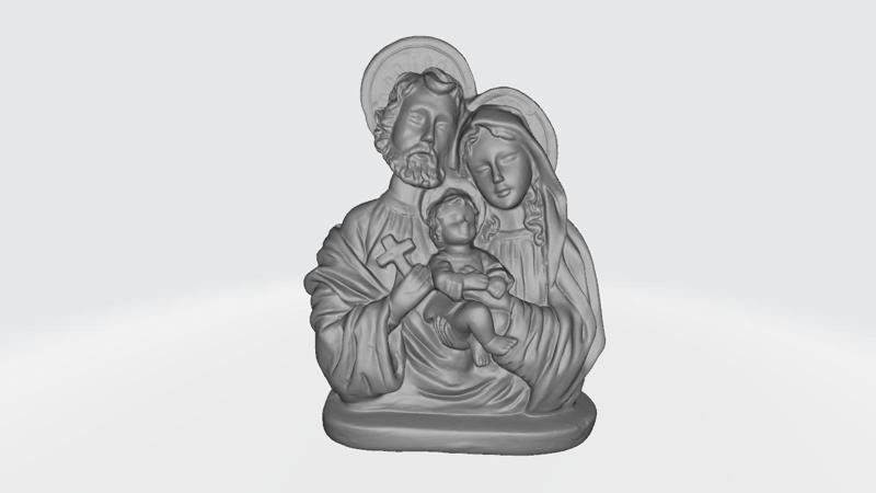 Holy Family Statue – 3D Printable STL Model (Mary, Joseph & Baby Jesus)