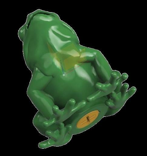 piggy bank frog